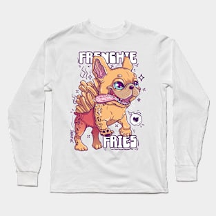 Frenchie French Fries pun Frenchie Fries Long Sleeve T-Shirt